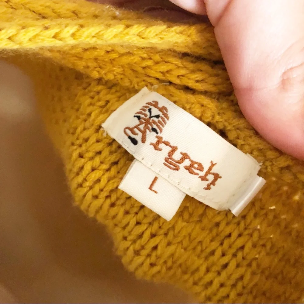 Aryeh mustard yellow sweater dress - Picture 7 of 8